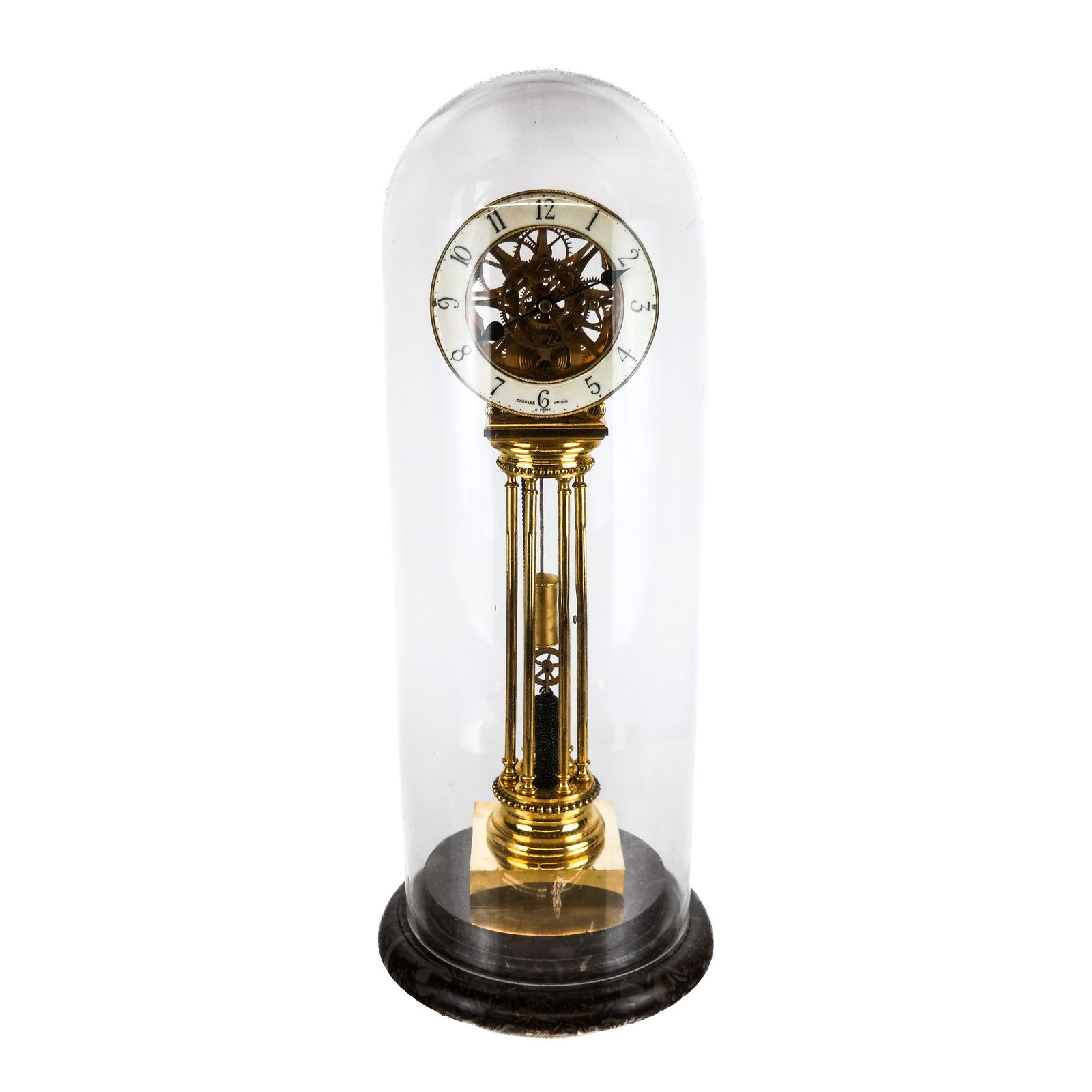 French Brass Skeleton Clock (1 of 15)