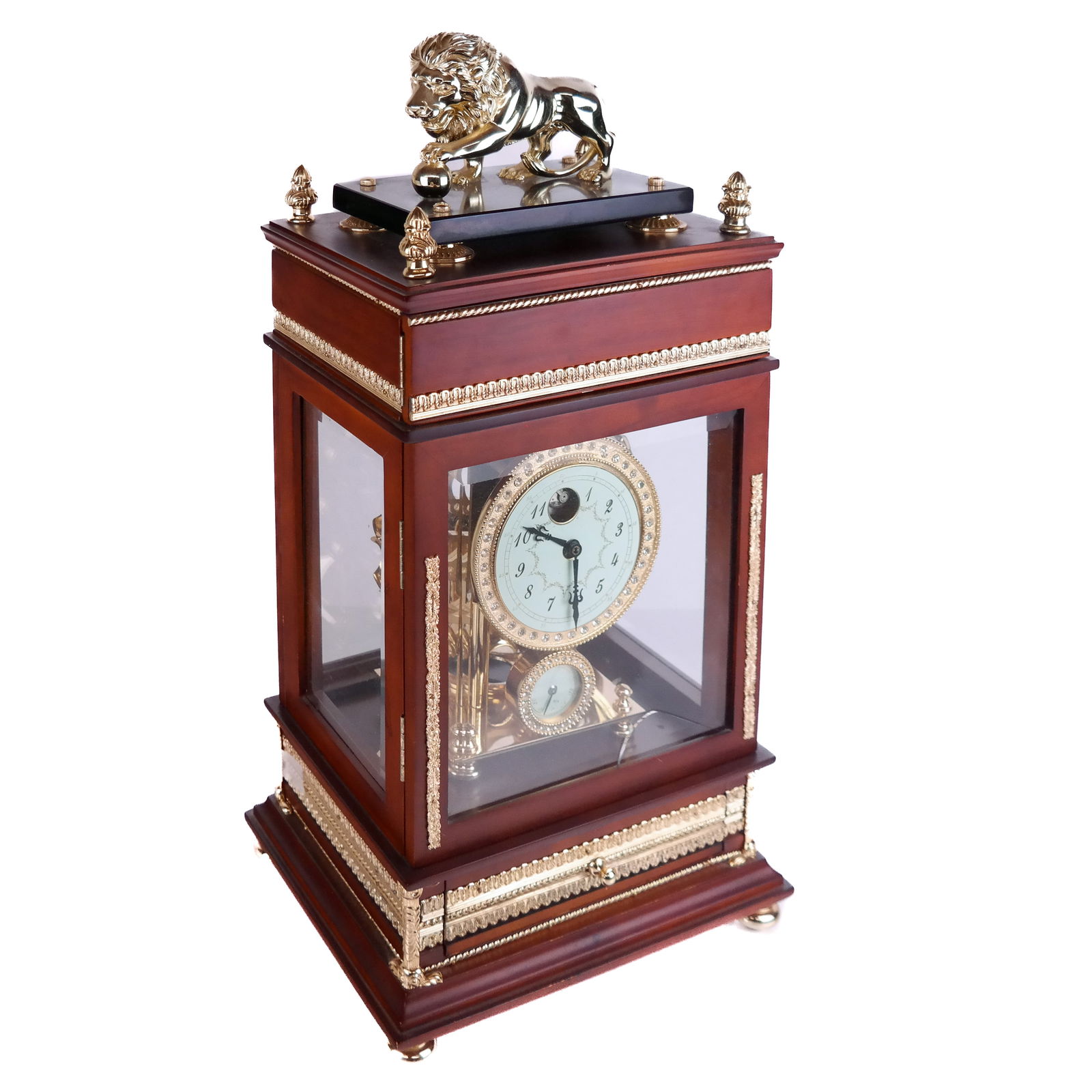 Modern Classical-Style Mahogany Gravity Clock (1 of 13)