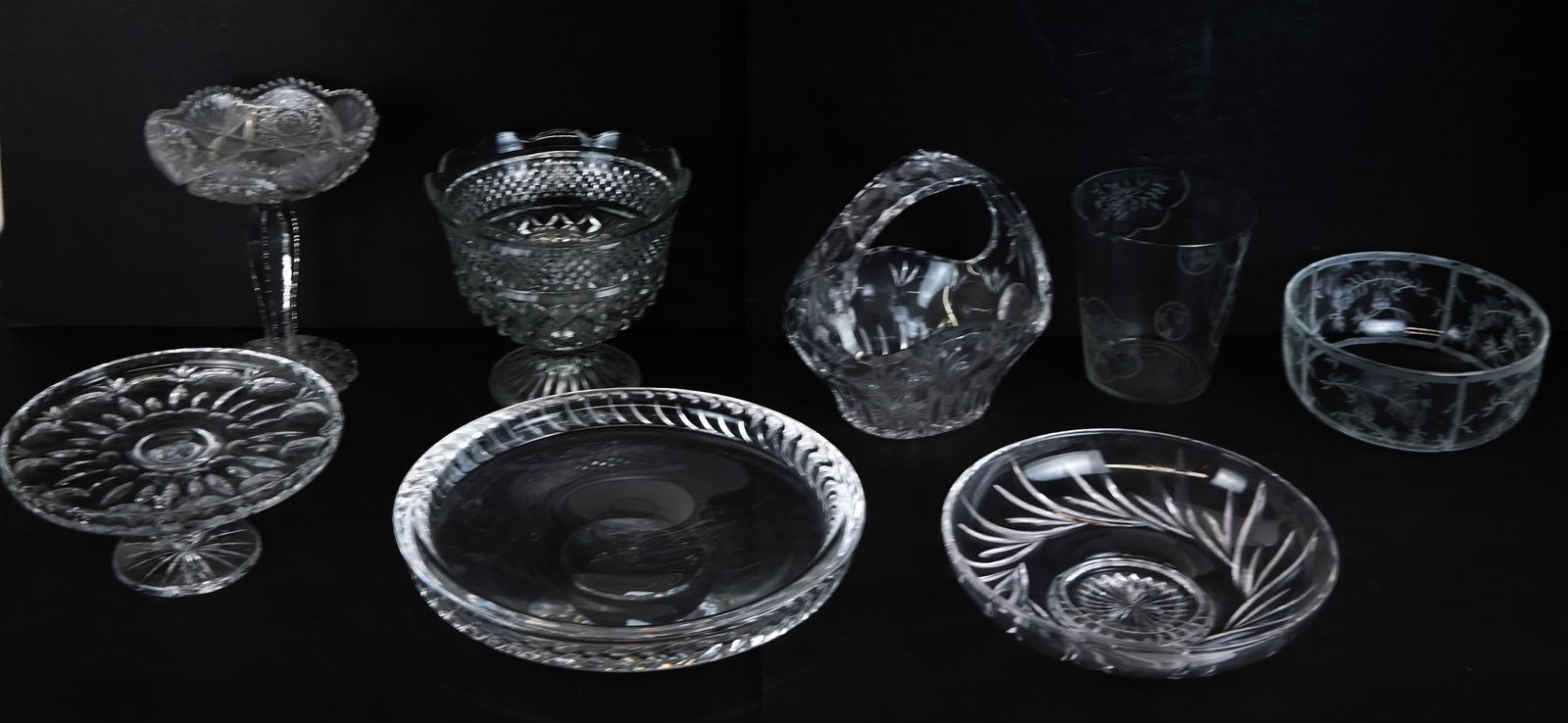 Assembled Group of 7 Glass & Crystal Serving Items (1 of 12)