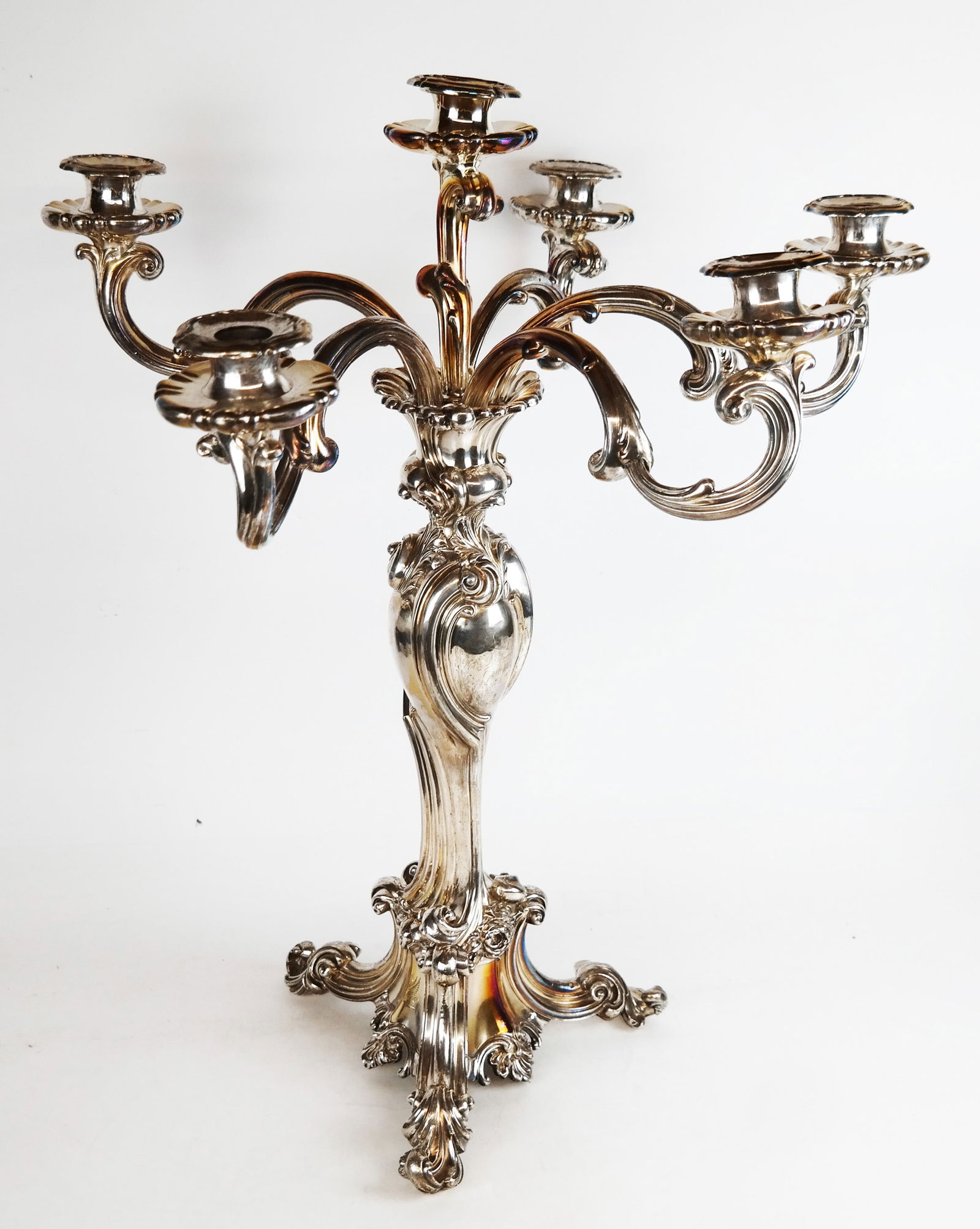 Large Old Sheffield Candelabrum (1 of 12)