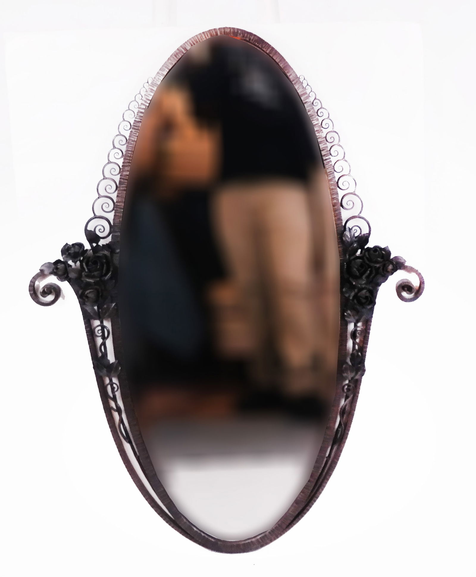 Art Deco Ornate Oval Mirror (1 of 10)