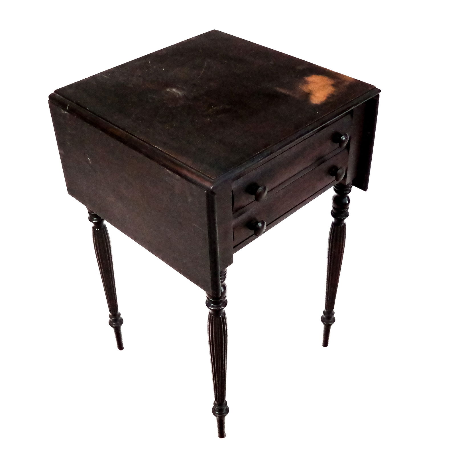 Antique American Drop-Leaf Work Table (1 of 12)