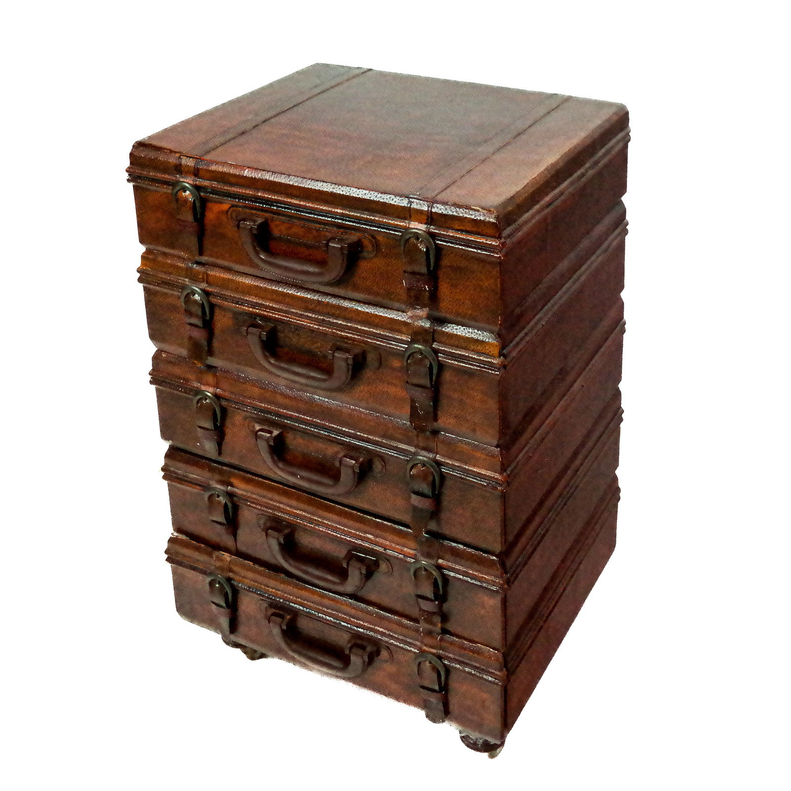 Faux Leather Suitcase-Form Chest (1 of 7)