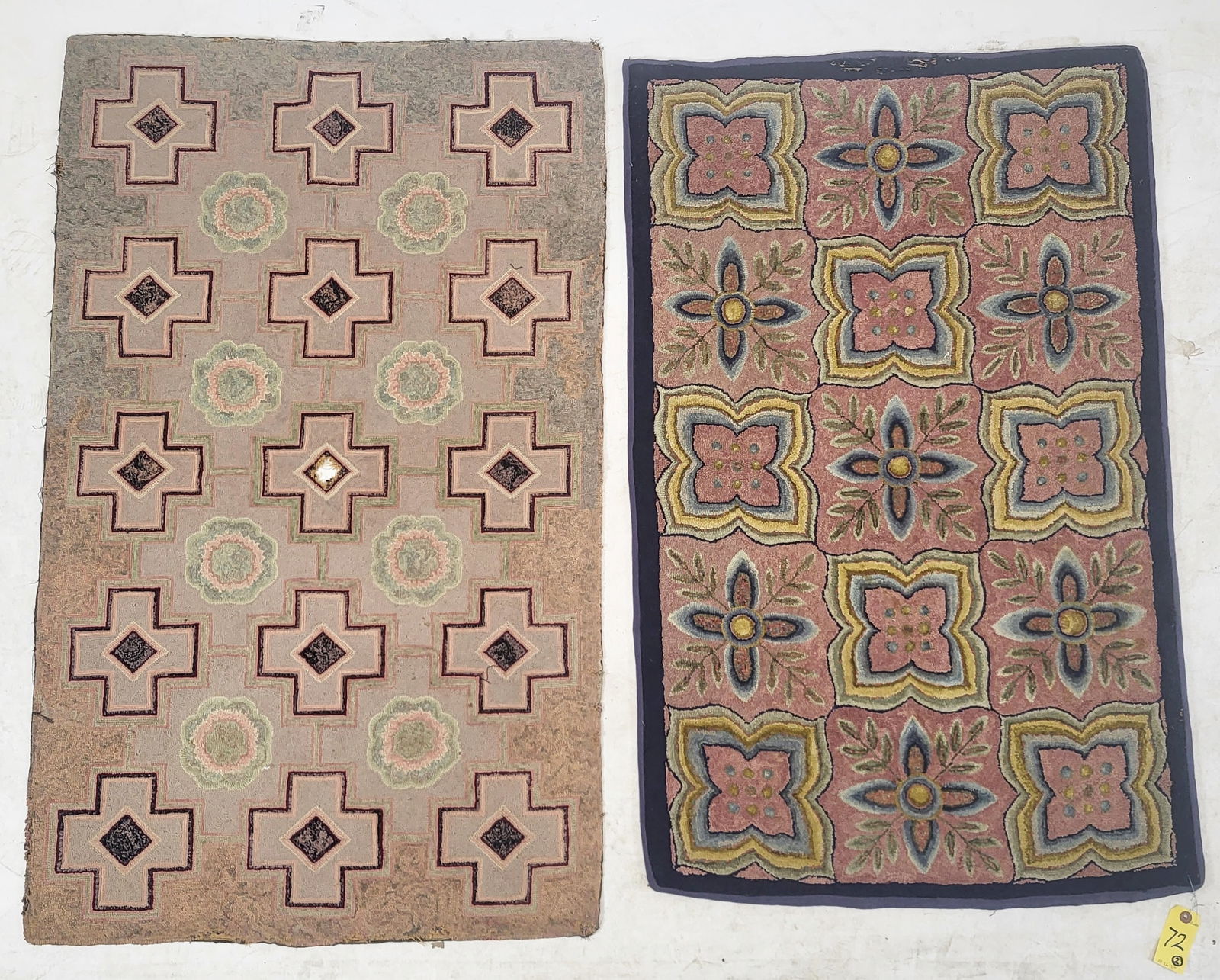 Two Vintage American Hook Rugs (1 of 9)