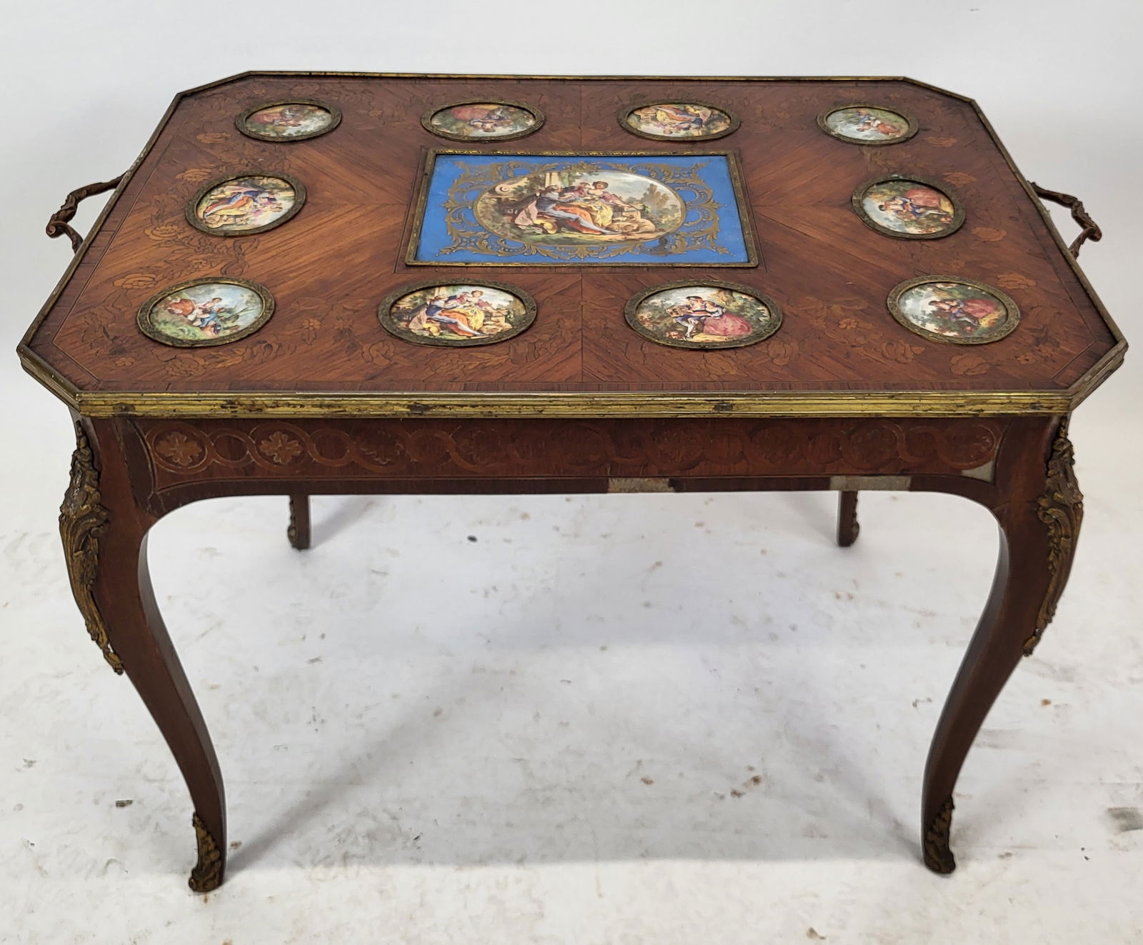 Late 19th C. Porcelain Plaque Inset Table (1 of 14)