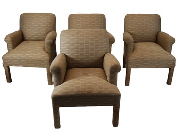 Set of 4 Upholstered Armchairs