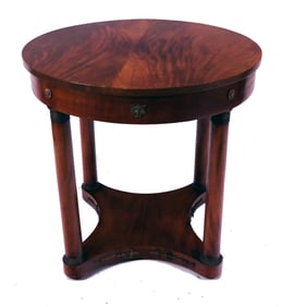 Antique French Empire Round Center Table