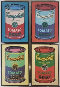 After Andy WARHOL: Set of Four Soup Can Prints
