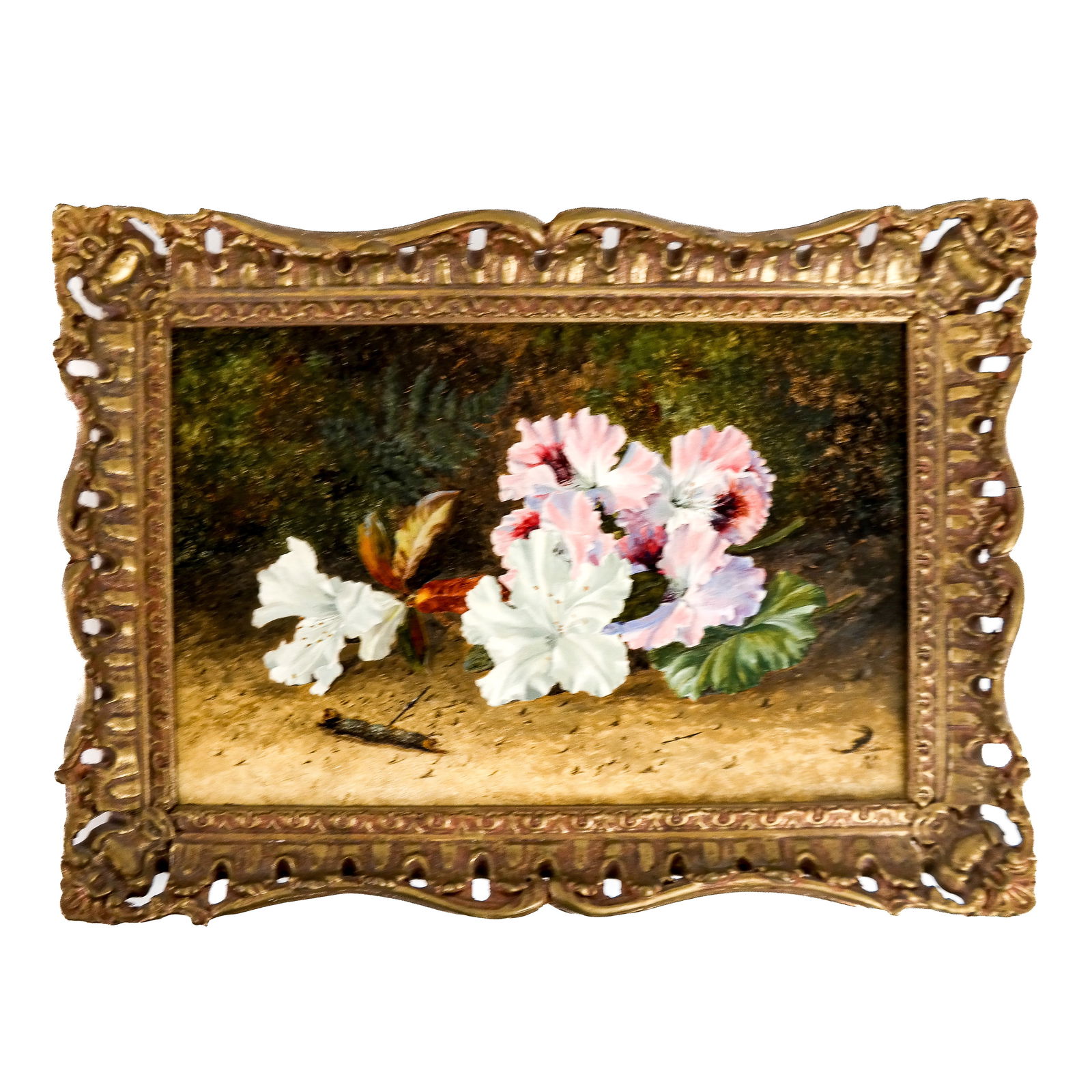 Signed "M.S.": Floral Study - Oil Painting (1 of 8)