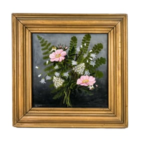 Pink Flowers - Oil Painting