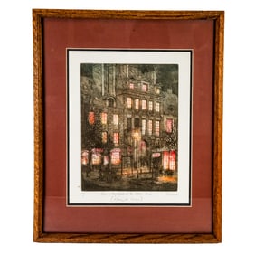 Signed "SORENSON": Paris - Aquatint