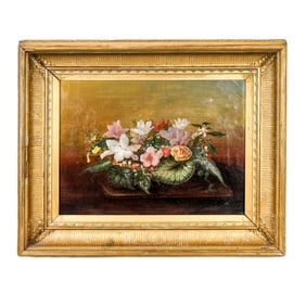 American School - Floral Still Life - Oil Painting