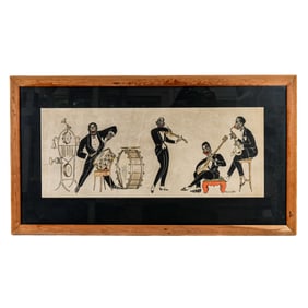 Raymond NIRY: Jazz Band - Watercolor Painting