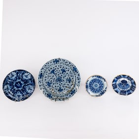 Group of Four Delftware Dishes
