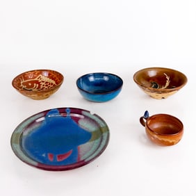 Mixed Group of Earthenware Dishes