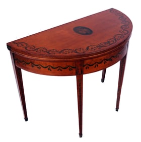 19th C. English Adam-Style Games Table