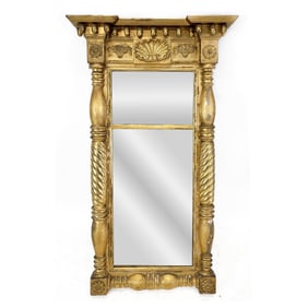 Antique Continental Giltwood Pier Mirror