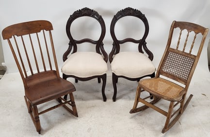Group of Four Antique American Chairs (4)