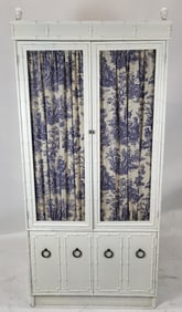 Mid-Century Modern Bamboo-Style Armoire