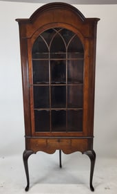 Antique English Queen Anne Corner Cabinet