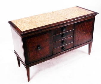 Early 20th C. French Parquetry Sideboard