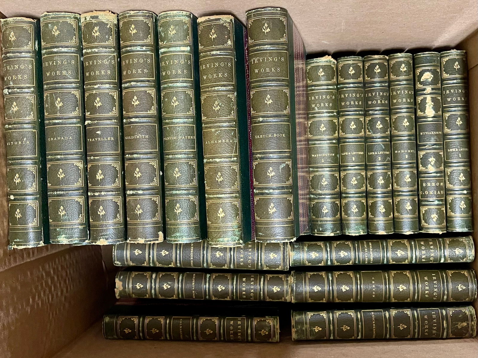 Collection of 19th C. Leather-Bound Classic Books (1 of 11)