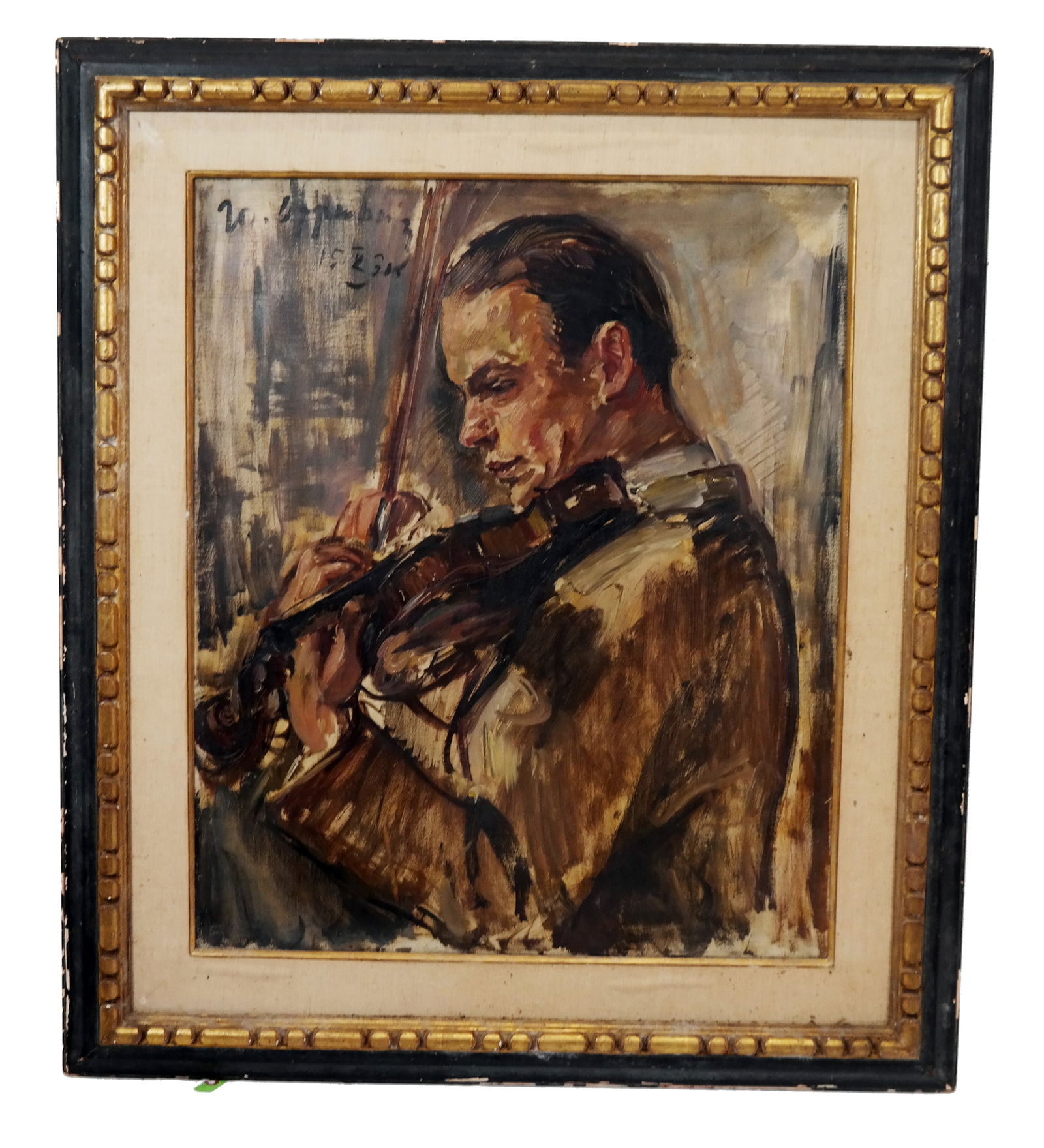 Portrait of a Male Violinist - Oil Painting (1 of 8)