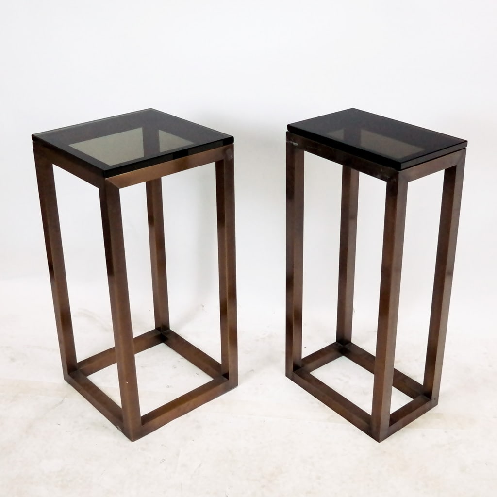 Two Mid-Century Modern Bronze-Colored Pedestals(2) (1 of 8)