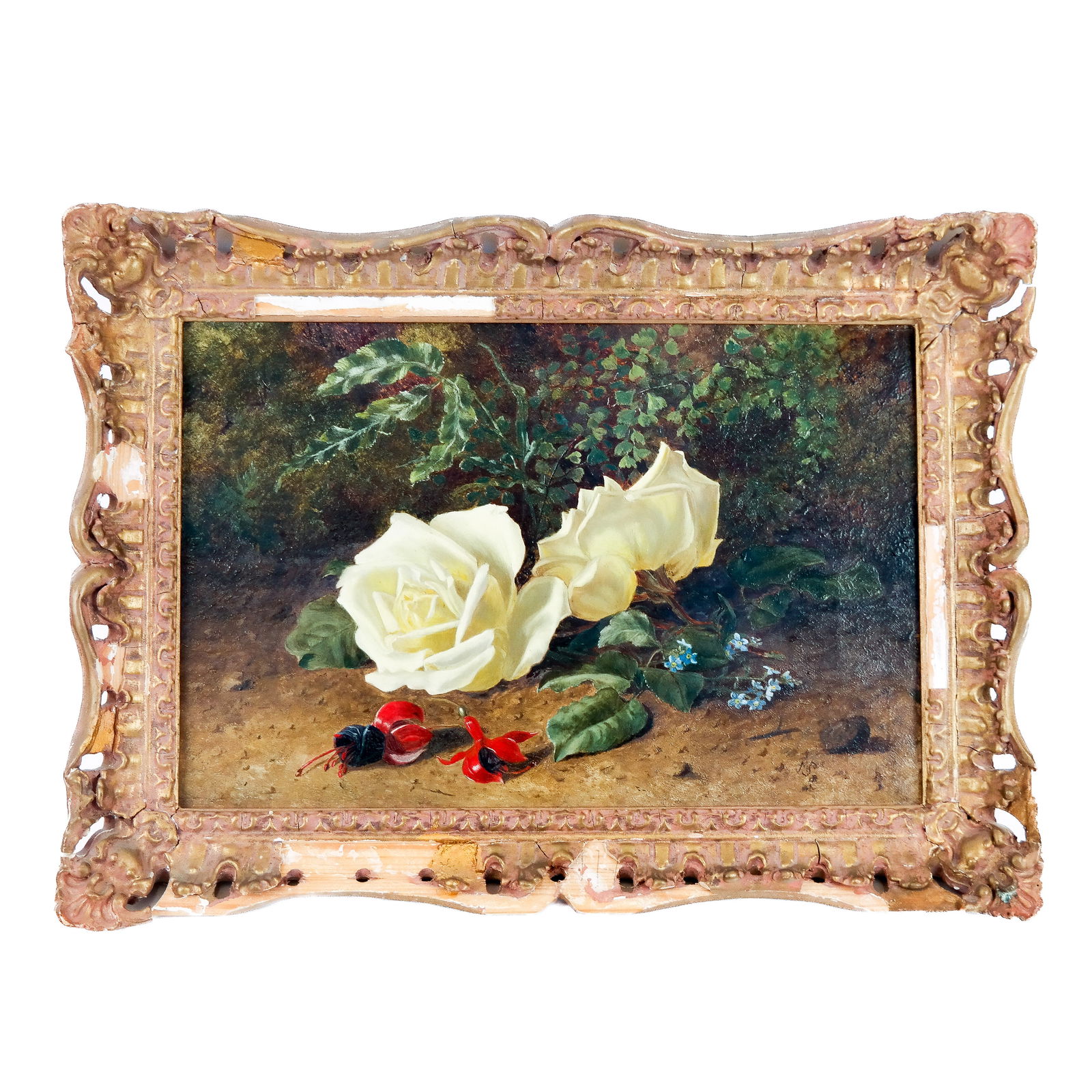 A.M. SWAN: Still Life of Roses - Oil Painting (1 of 14)