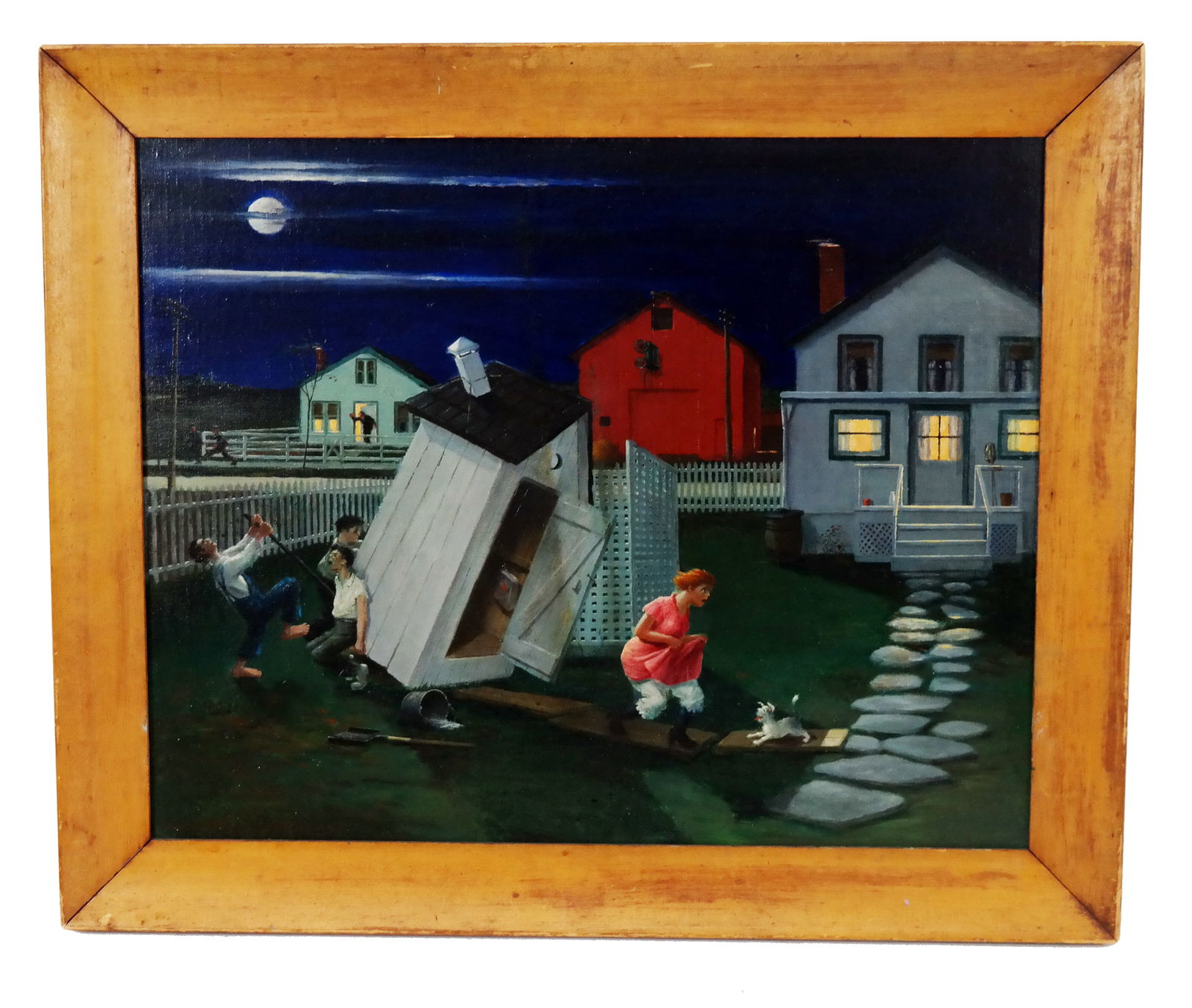 Lester J. AMBROSE: Night Landscape - Oil Painting (1 of 10)