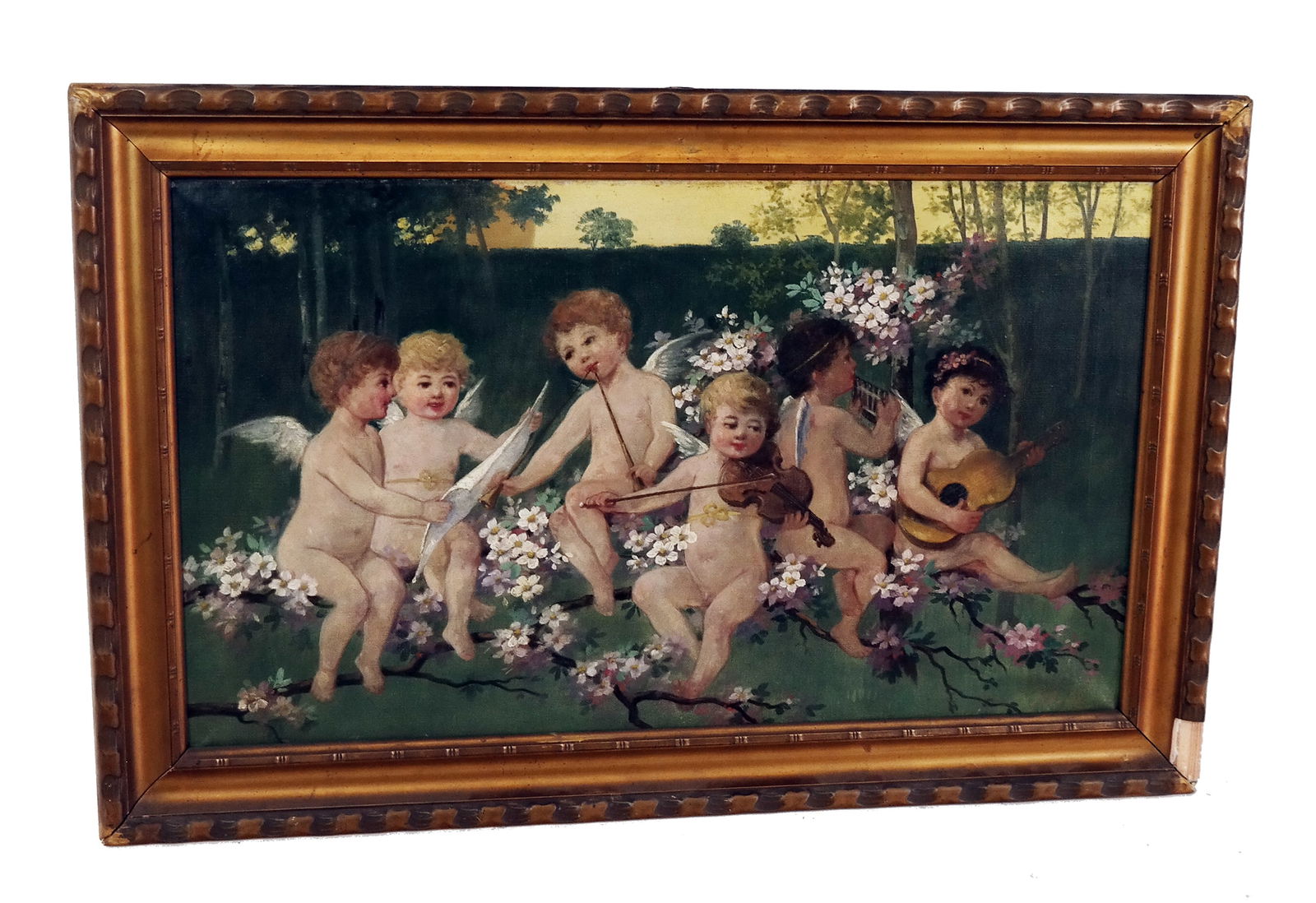 Classical Scene of Cherubs - Oil Painting (1 of 10)