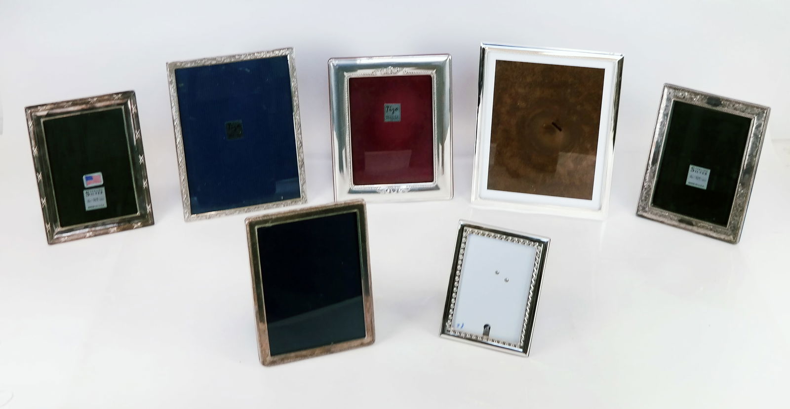 Set of 7 Sterling Silver Photo Frames (1 of 11)