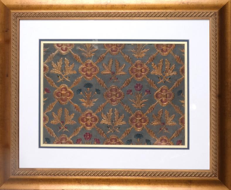 French Embossed & Stenciled Leather Sample (1 of 5)