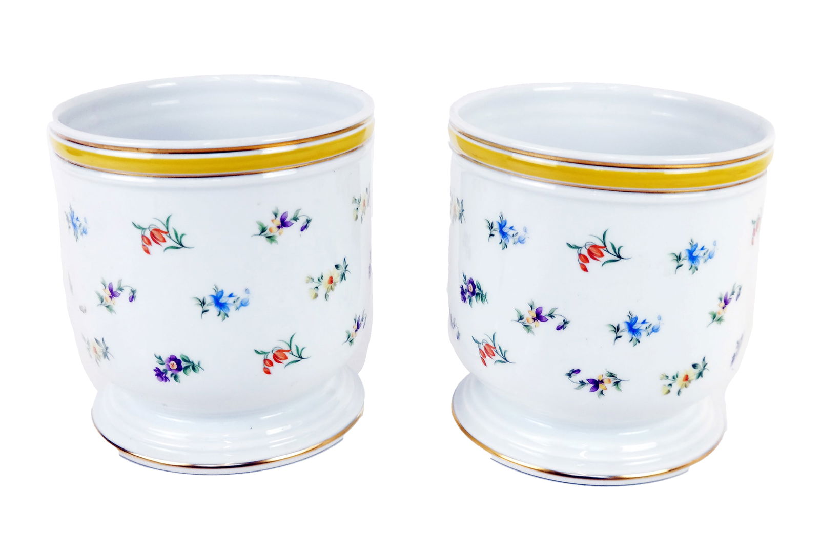 Pair of German Floral Cachepots (1 of 8)