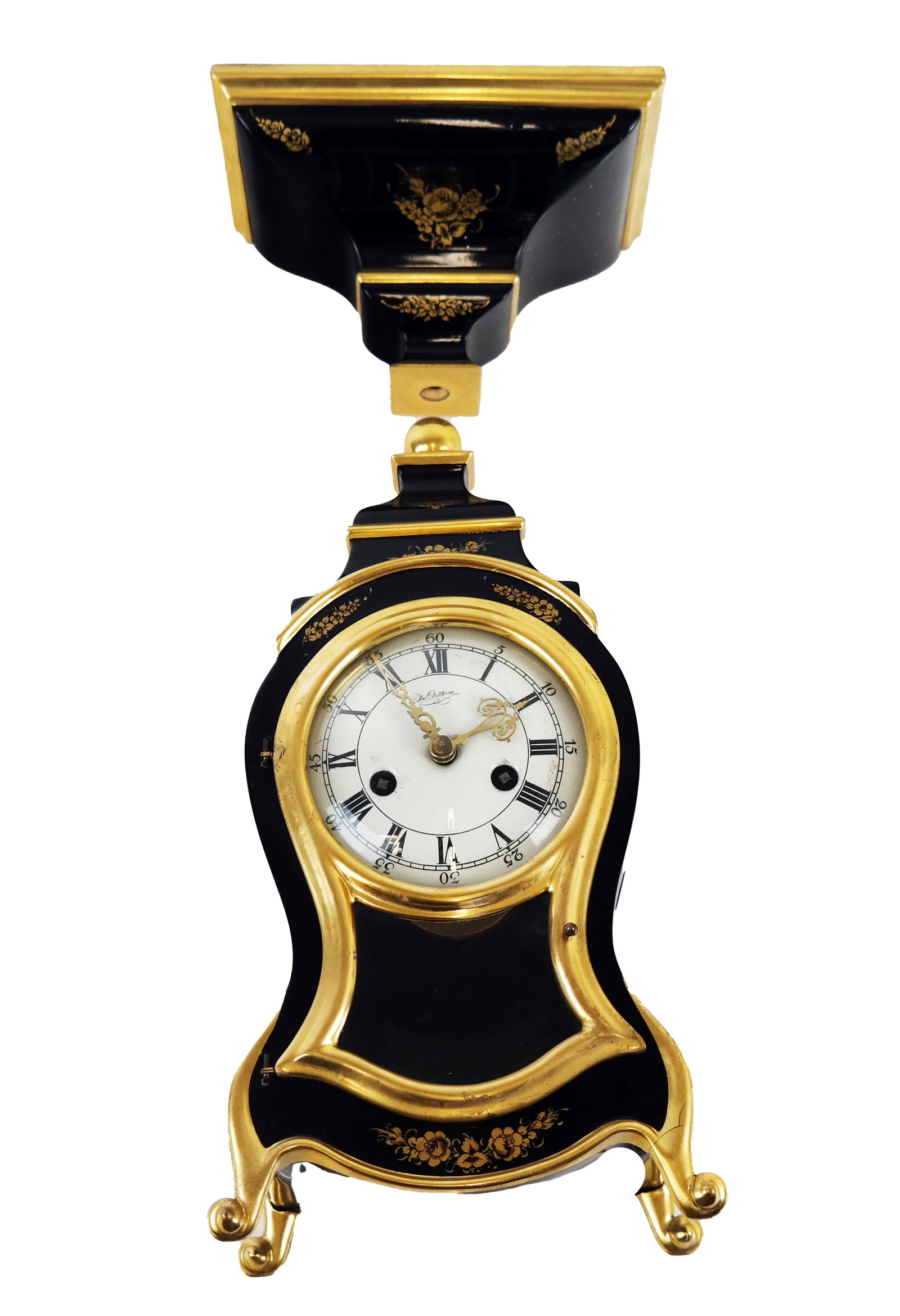 German Ebonized Clock with Bracket (1 of 13)