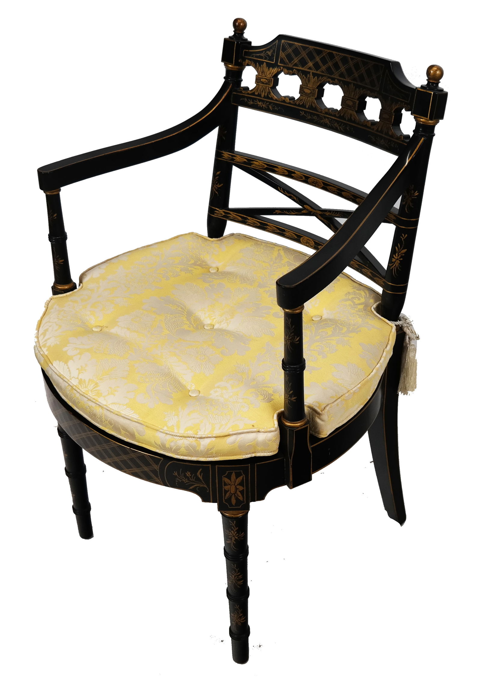 Early 20th C. Regency Decorated Armchair (1 of 9)
