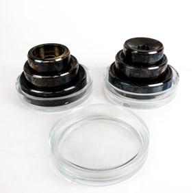 9 Designer Glass & Metal Hurricane Candle Holders