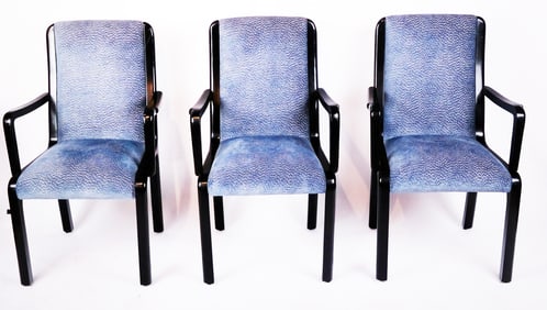 Set of Three Contemporary Open Armchairs