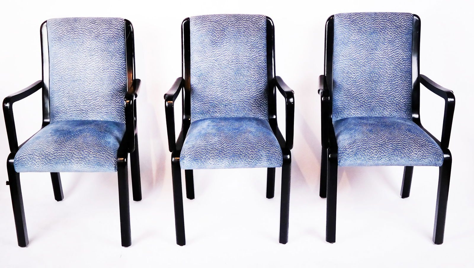 Set of Three Contemporary Open Armchairs (1 of 8)