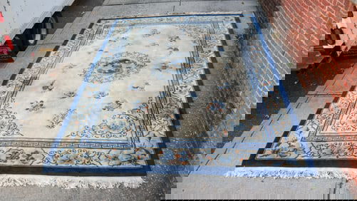 Vintage Chinese Wood Rug