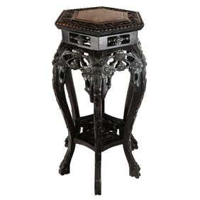 Chinese Carved Taboret/Stand
