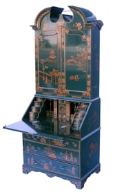 Maitland-Smith Green Japanned Fall Front Secretary