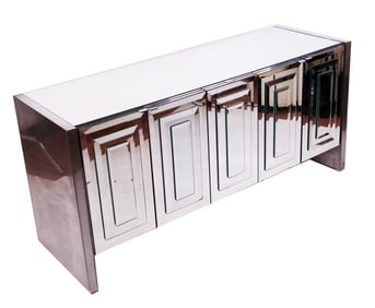 Ello Mid-Century Modern Mirrored Credenza/Server
