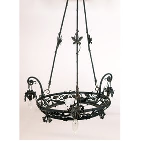Muller Fres Luneville Art Deco Chandelier