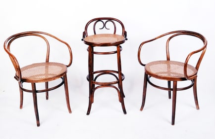Three Bentwood Vintage Chairs