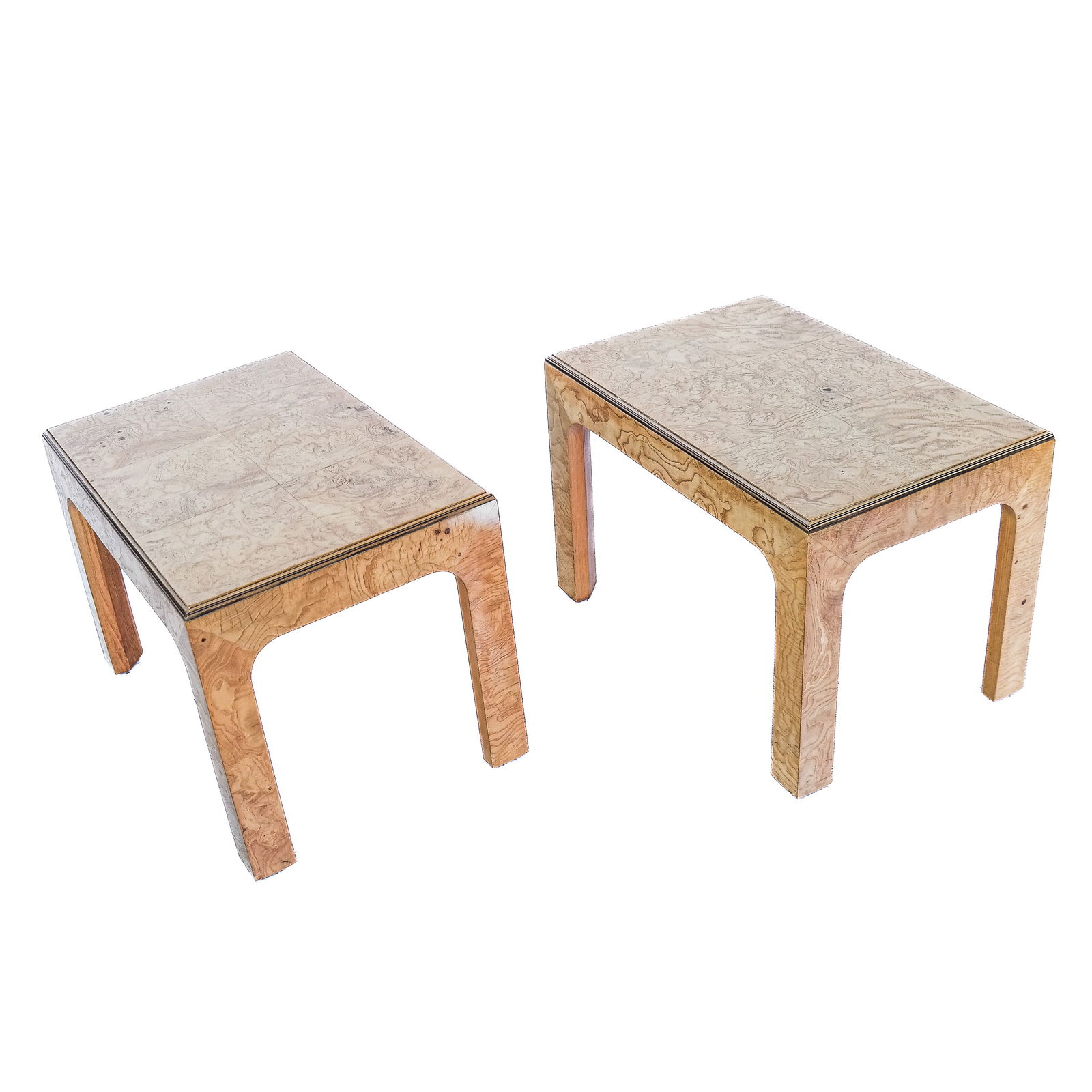 Henredon Pair of Maple Veneer Side Tables (1 of 13)