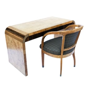 Henredon "Scene Two" Waterfall Desk with Chair