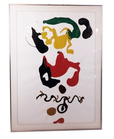 Contemporary Abstract Acrylic On Crescent Board