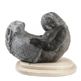 Pearl Jacobs: Alabaster Sculpture, Reclining Figure