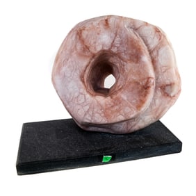 Pearl JACOBS: Abstract Alabaster Sculpture on Base